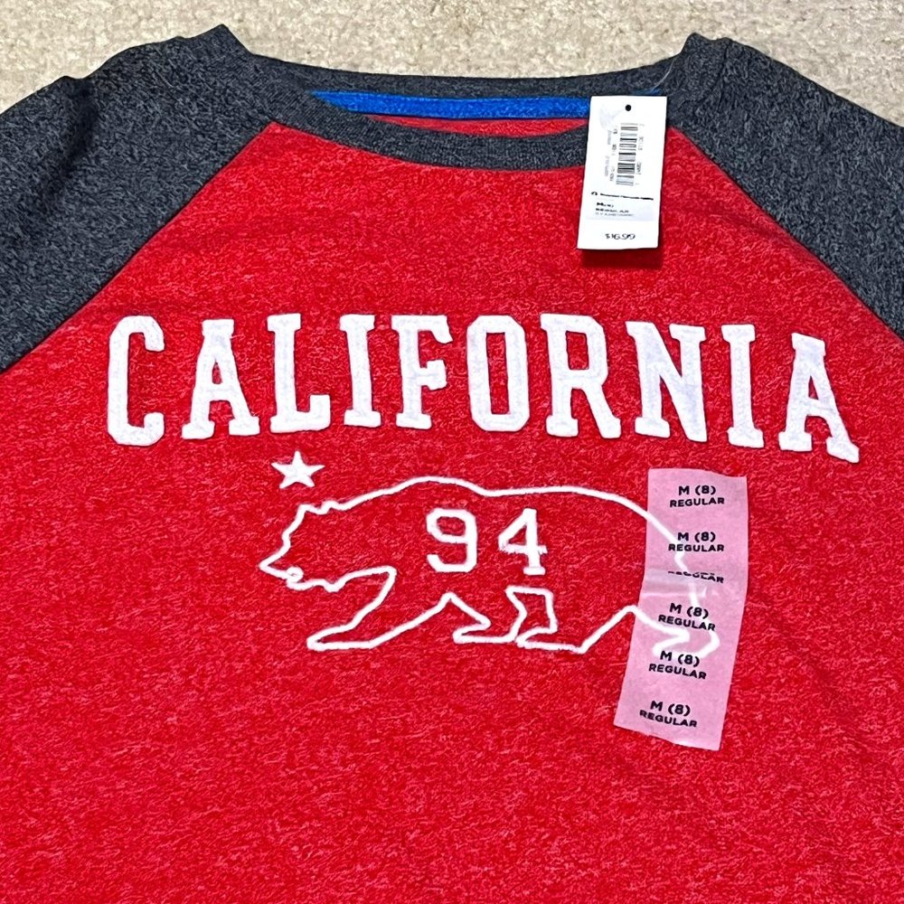 NWT - Old Navy Boys 3/4 Sleeve California T-Shirt - Size Youth Medium (8)